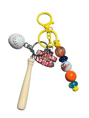Baltimore Orioles Baseball-Themed Keychain With Mini Bat & Ball "Its A Baseball